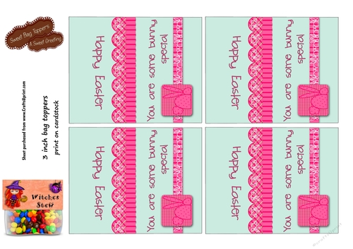 Some Bunny Special 3 Inch Easter Treat Bag Toppers