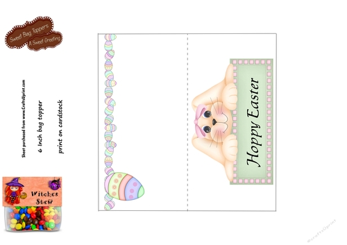 Hoppy Easter 6 Inch Easter Treat Bag Toppers