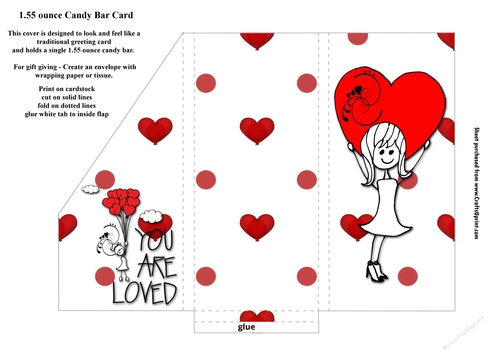 U R Loved (girl) Candy Bar Cover For 1.55 Ounce Chocolate Bar