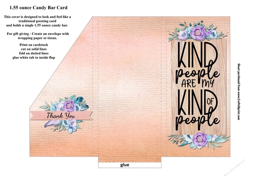 Kind People Are...Candy Bar Cover For 1.55 Ounce Chocolate Bar