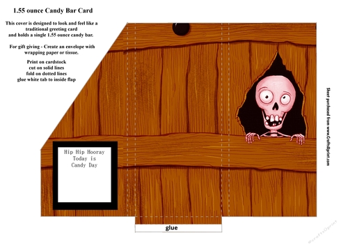 Halloween Candy Day Small Chocolate Bar Pocket Card