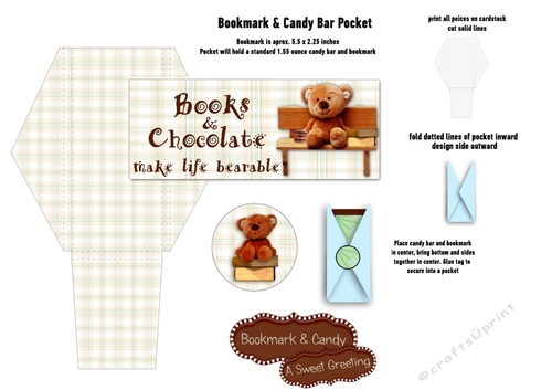 Books and Chocolate Make Life Bearable Bookmark And Card Bar Card