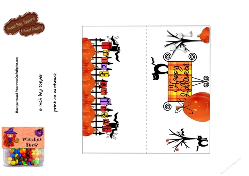 Happy Halloween 6 inch Treat Bag Topper