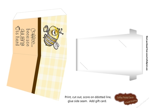Because Adulting is Hard Coffee Gift Card Holder 