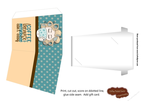 Because Motherhood Is Hard Coffee Gift Card Holder 