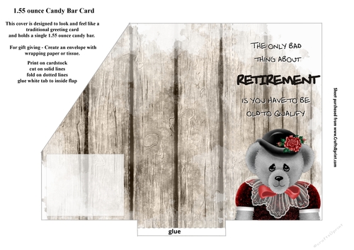 Female Only thing bad about retirement Pocket Card For 1.55 Ounce Candy Bar 