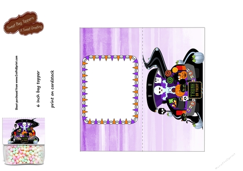 Trunk or Treat 6 inch bag topper