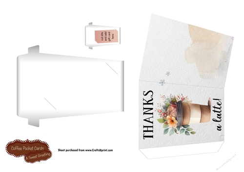 Thanks a Latte Coffee Gift Card Holder