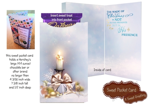 Christmas Magic Large Candy Bar Pocket Card