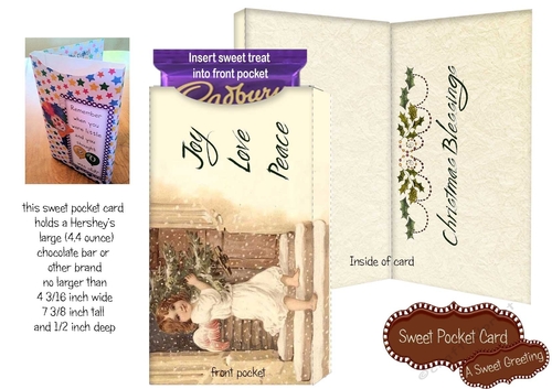 Christmas Blessings Large Candy Bar Pocket Card