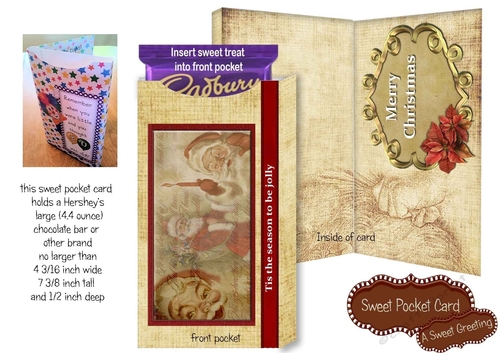 Be Jolly Christmas Large Candy Bar Pocket Card