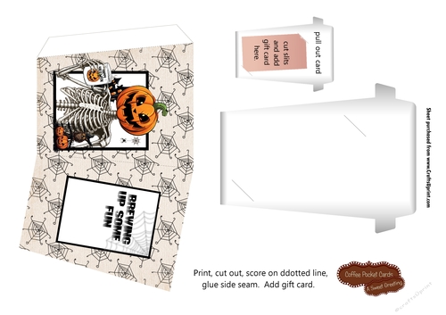 Brewing up some Halloween Fun Coffee Gift Card Holder 