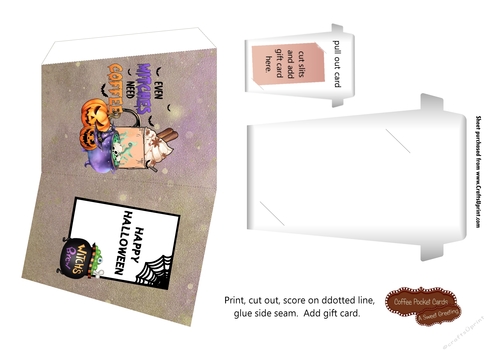 Even Witches Need Coffee Coffee Gift Card Holder 