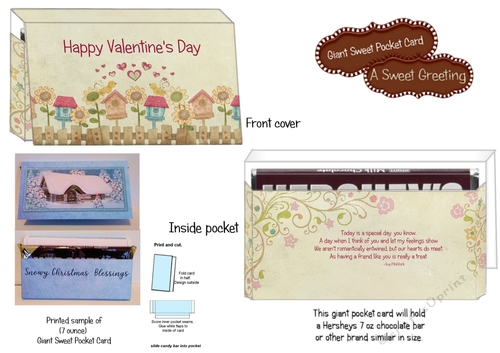 Printable Valentine Friend Pocket Card For Giant 7 oz. Chocolate Bar 