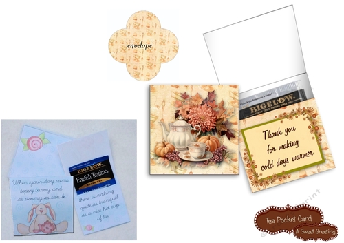 Printable Thank You For Making Cold Days Warmer Pocket Card With Envelope 