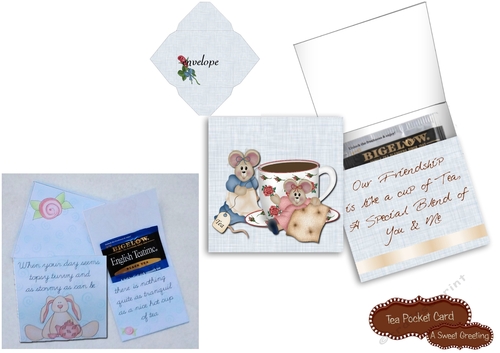 Printable Friendship is a Special Blend Of You And Me  Pocket Card With Envelope 