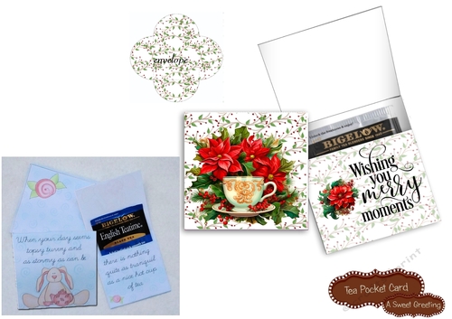 Printable Merry Moments Tea Pocket Card With Envelope 