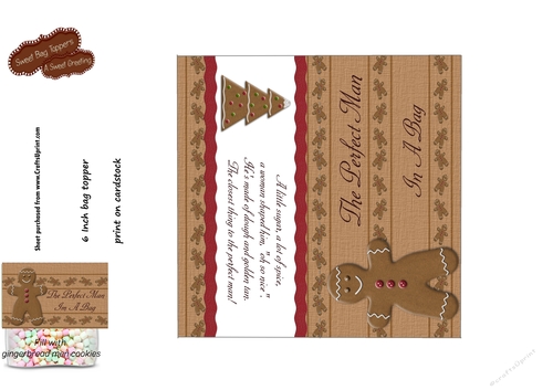 Printable Perfect Man In A Bag 6 inch Treat Bag Topper