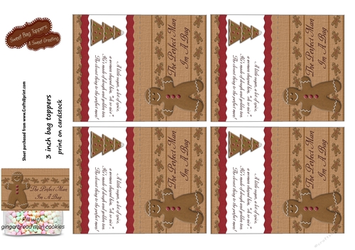Printable Perfect Man In A Bag 3 inch Treat Bag Topper