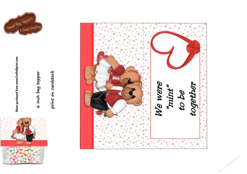 Printable Mint To Be Together 6 inch Treat Bag Topper