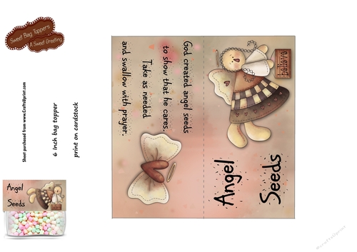 Printable Angel Seeds 6 inch Treat Bag Topper