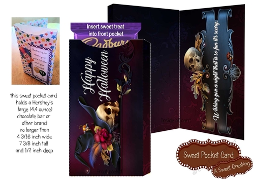 Scary Night Candy Bar Pocket Card