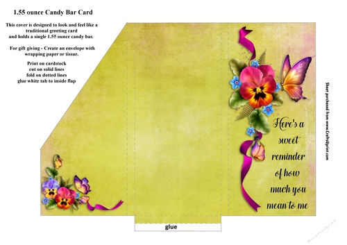 Sweet Reminder Small Chocolate Bar Pocket Card
