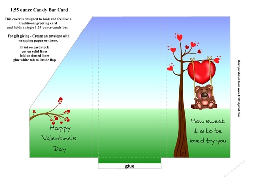 Sweet Valentine Small Chocolate Bar Pocket Card