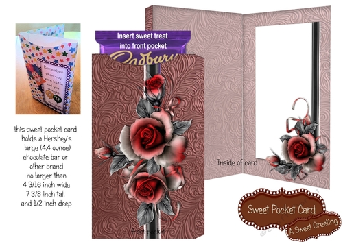 Gothic Roses Sweet Pocket Card