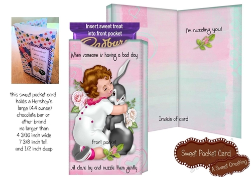  Im Nuzzling You Large Candy Bar Pocket Card (light skin tone)