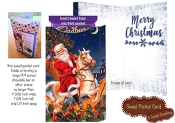 Retro Santa Large Candy Bar Pocket Card