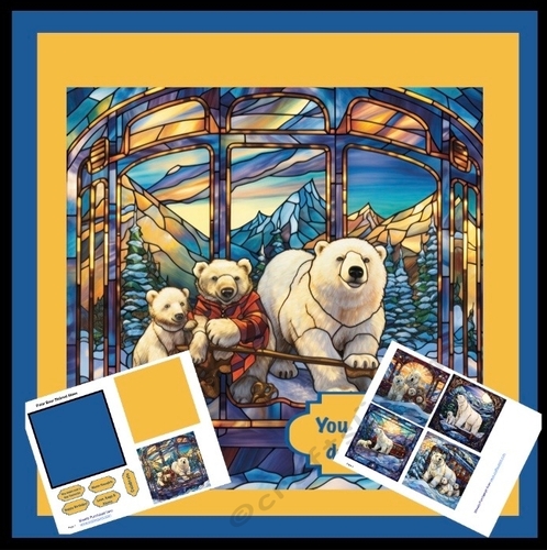 Polar Bear Stained Glass Mini Kit