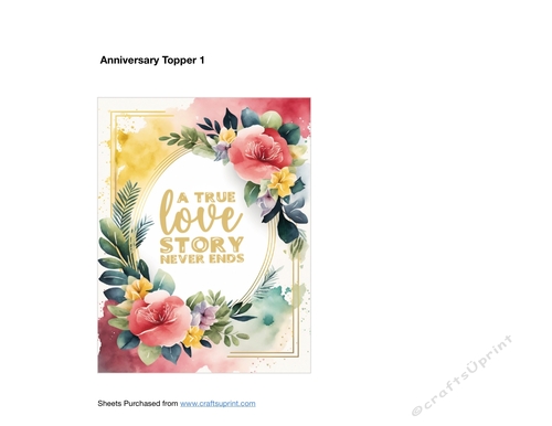 Anniversary Card Topper 
