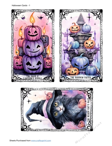 Halloween Card Toppers
