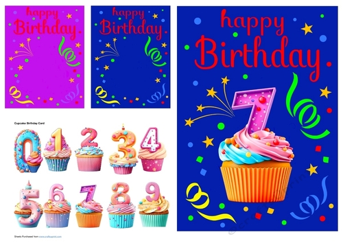 Cupcake Birthday Cards