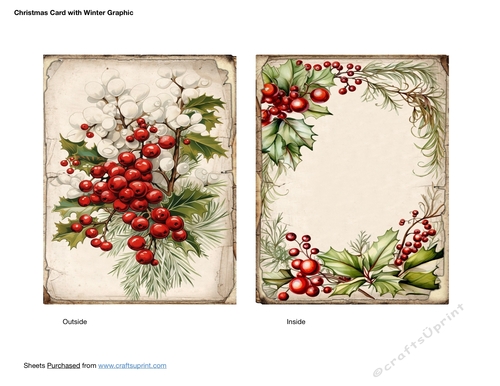 Christmas Card with Winter Graphic