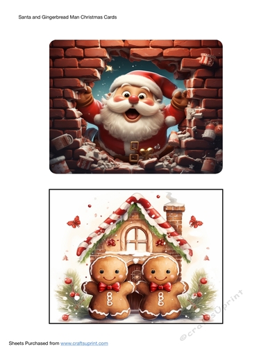 Santa and Gingerbread Card
