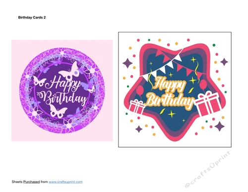 Birthday Card 2 Toppers