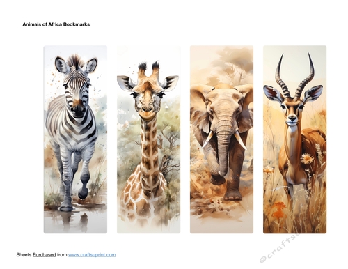 Animals of Africa Bookmarks