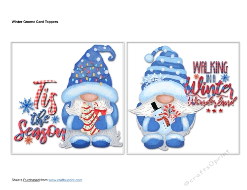 Winter Gnome Card Toppers