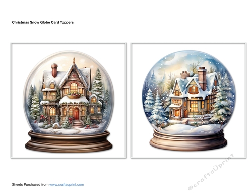 Christmas Snow Globe Card Toppers