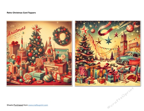 Retro Christmas Card Toppers