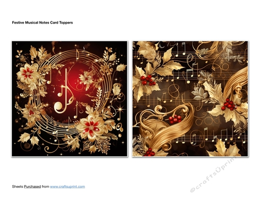 Festive Musical Notes Card Toppers