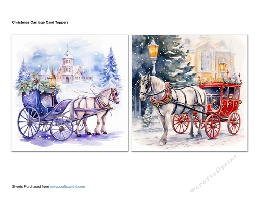 Christmas Carriage Card Toppers