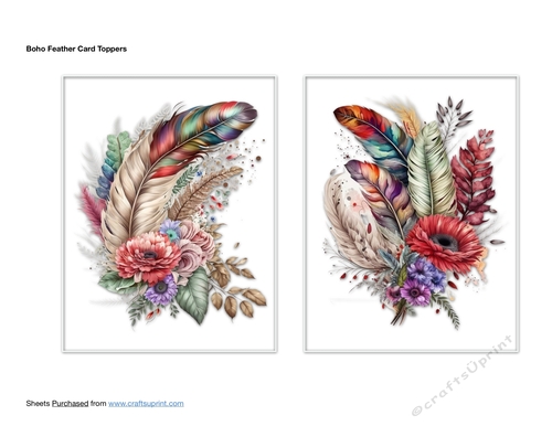 Boho Feather Card Toppers