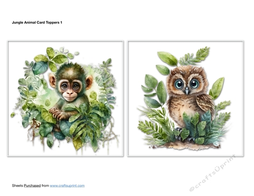 Jungle Animal Card Toppers 1