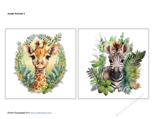Jungle Animal Card Toppers 3