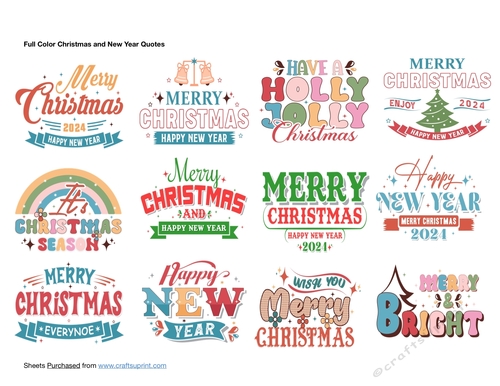 Full Color Christmas and New Year Quotes