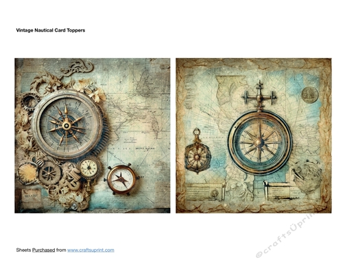 Vintage Nautical Card Toppers
