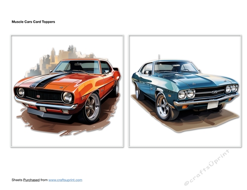 Muscle Cars Card Toppers